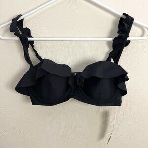 J.Crew Black Ruffle Bikini Top - Size 32A - For a good cause!